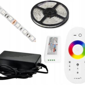 ZESTAW 2m TASMA LED RGB 5050 PILOT DOTYKOWY ZASIL